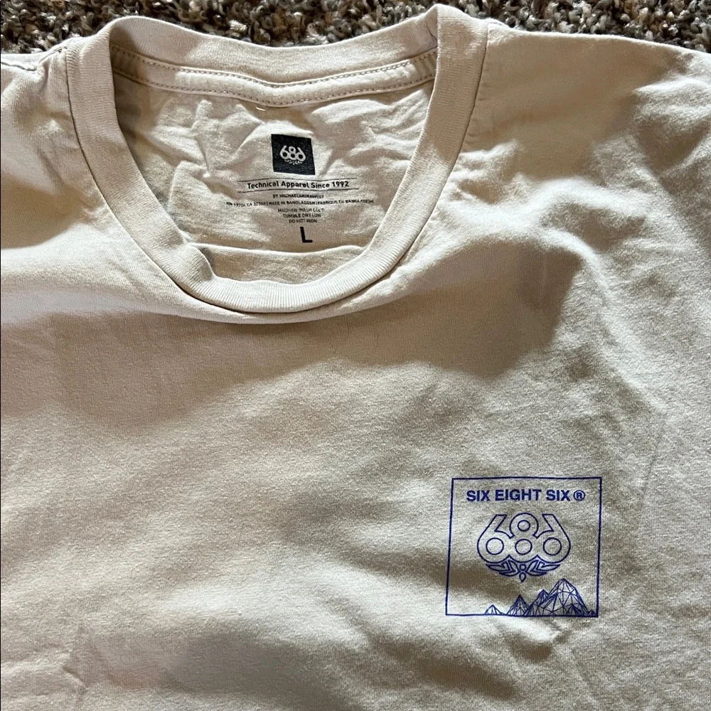 686 Cream Short Sleeve Tee - Picture 2 of 3